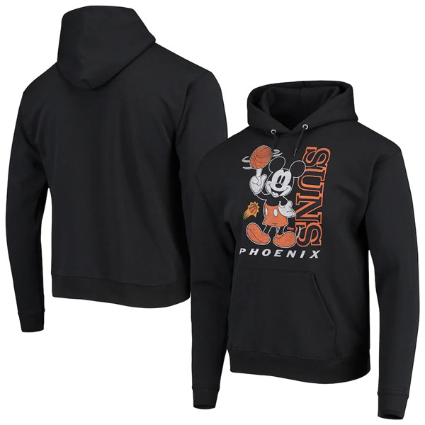 Men's Phoenix Suns Junk Food 2021 Black Mickey Baller Pullover Hoodie Men's Phoenix Suns Junk Food 2021 Black Mickey Baller Pullover Hoodie